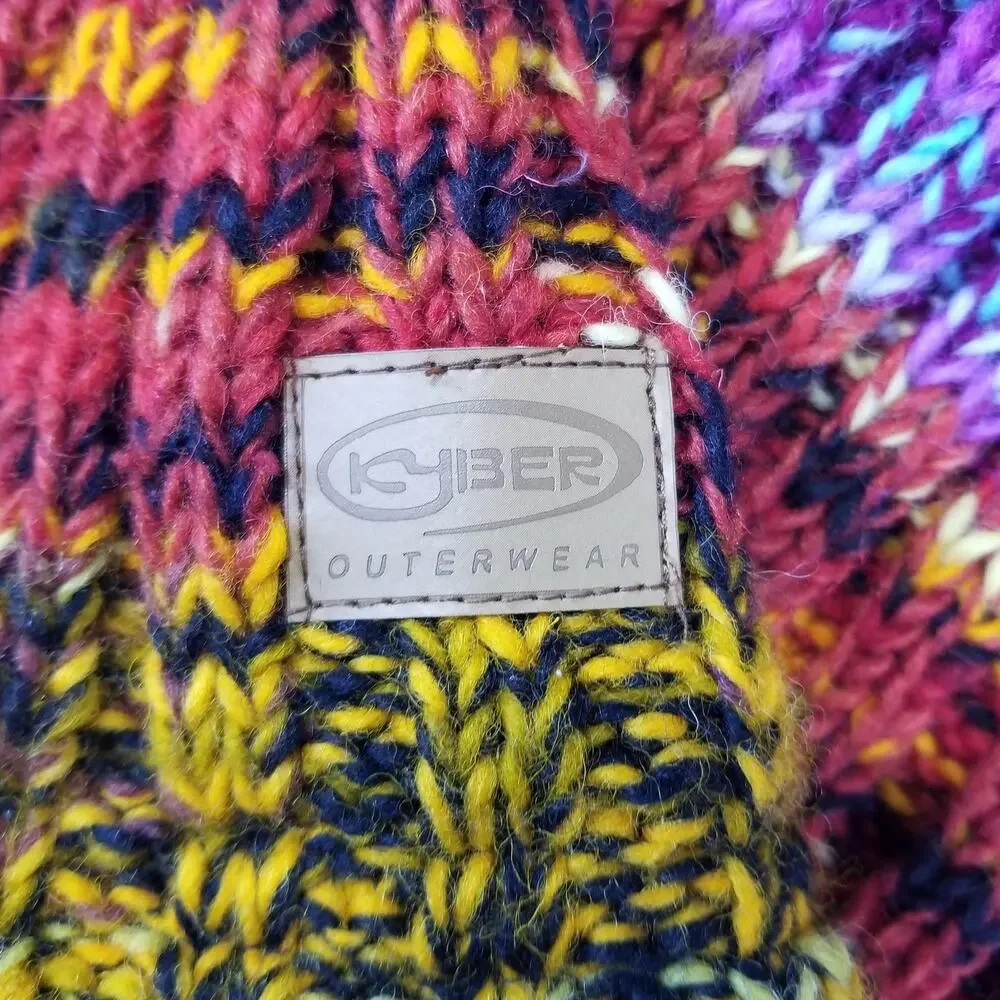 Kyber Outerwear Jacket Womens Large Multicolor Wool Fleece Lined Hooded Full Zip - Picture 7 of 12